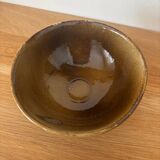 Vintage set of 3 glazed stoneware bowls Morvan pottery and other signature to iden