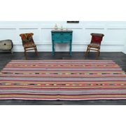 1970s Vintage Turkish Oushak Handmade Wool Cotton Red Runner Rug 172x354
