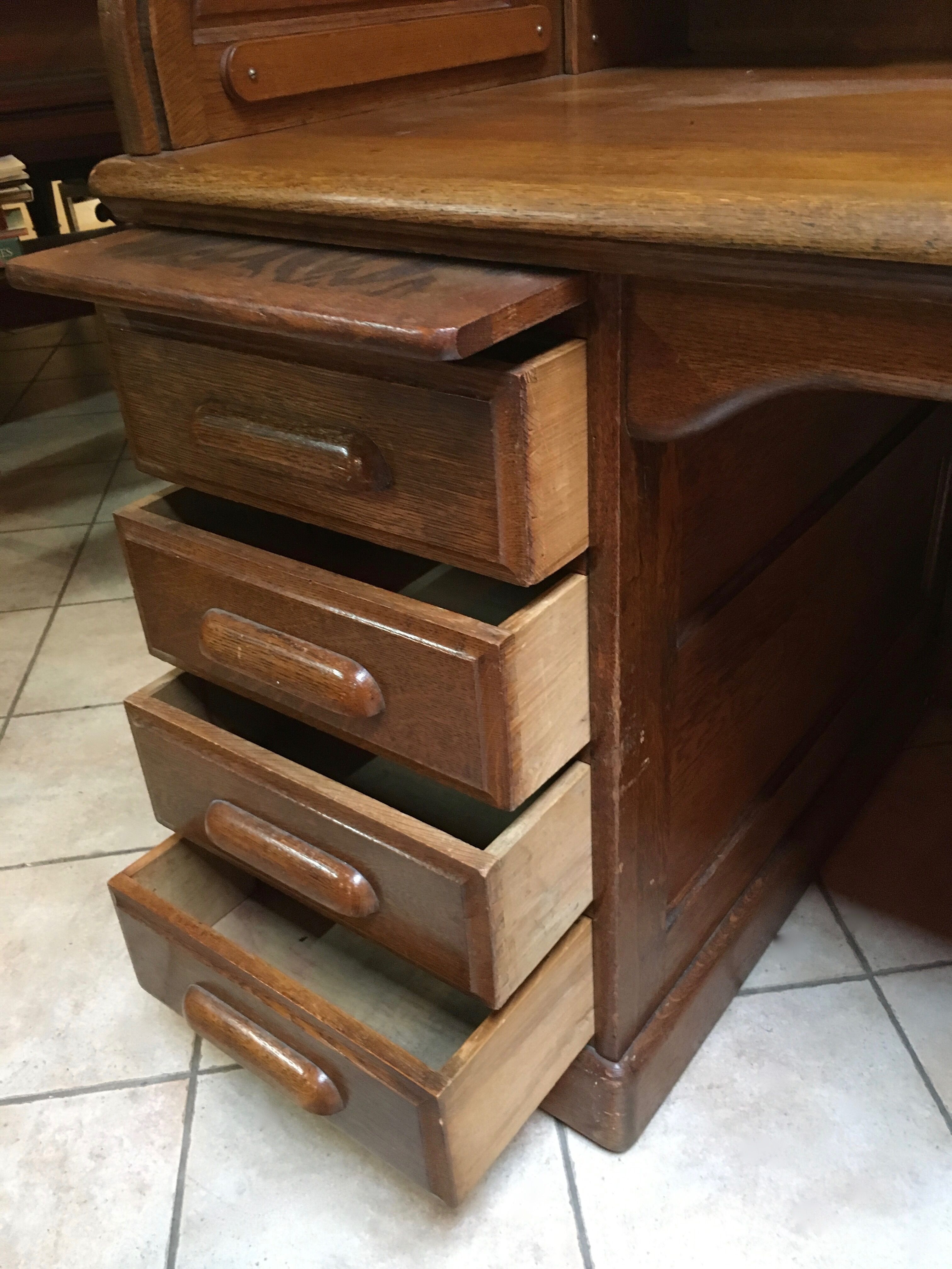 American oak desk