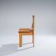 Elm and leather chair, Luigi Gorgoni, 1970s