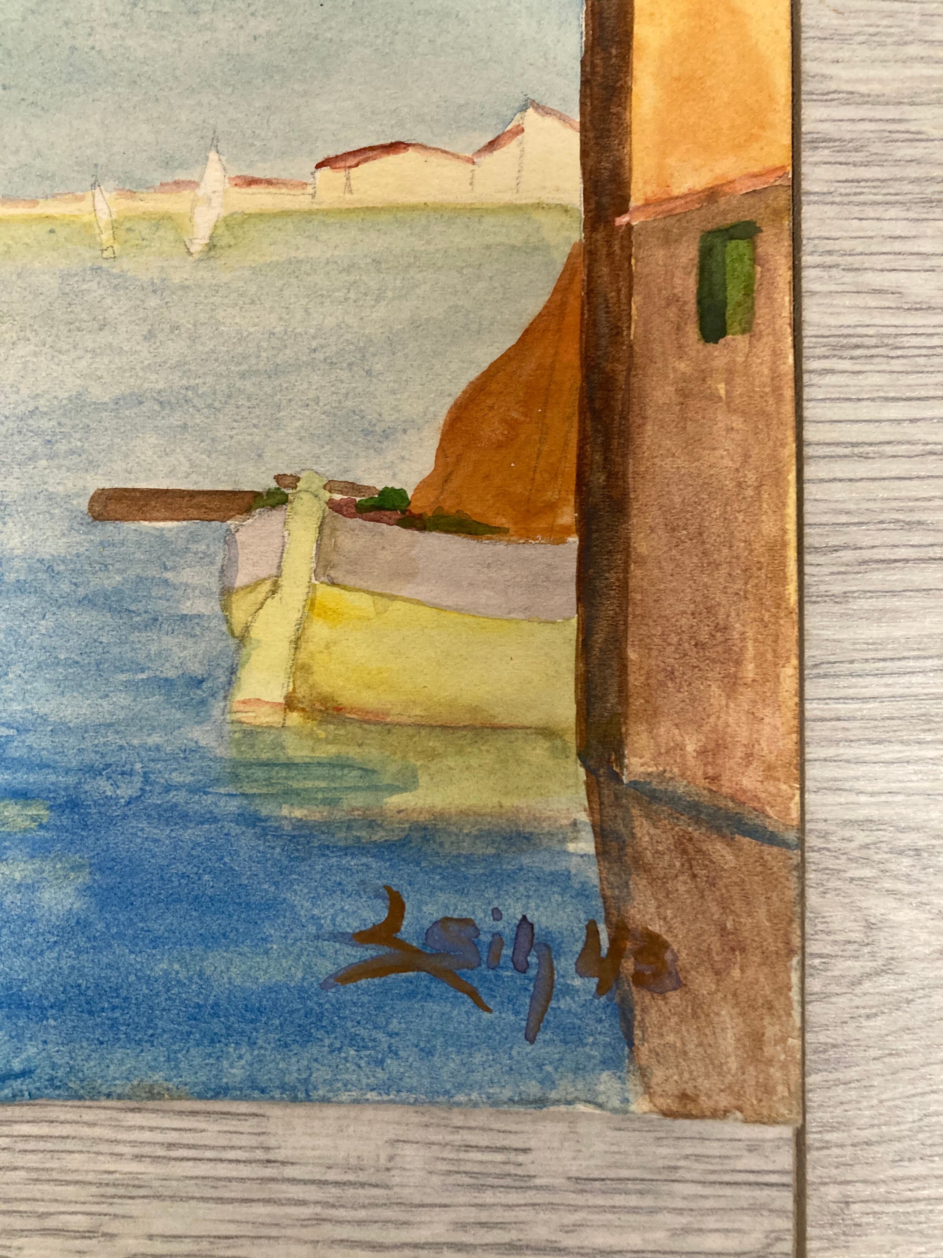 Aquarelle marine vintage