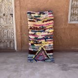 Colorful Boucherouite Moroccan rug - 72 x 154 cm
