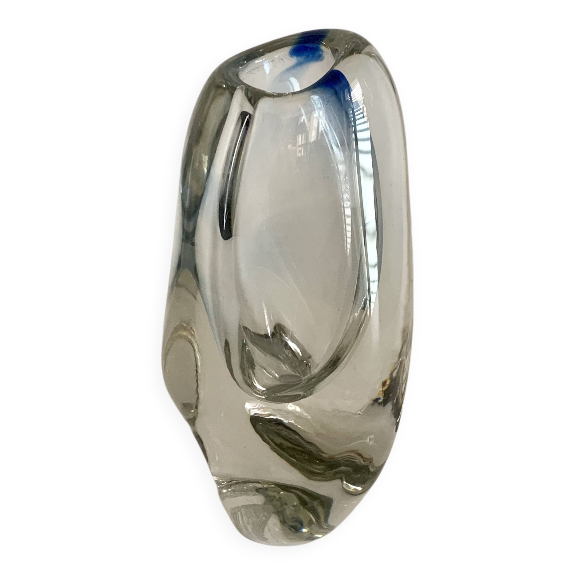 Glas vase by Josef Rozinek for Novy Bor Glassworks, 1960's