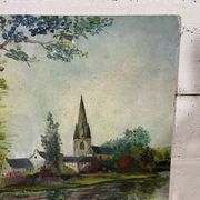 Paysage Breton, huile sur carton