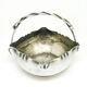 Basket sugar bowl, Art Nouveau, silver-plated brass, Poland, early 20th century