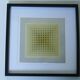 Tableau Vintage Art Optique - Victor Vasarely  CTA-102- Cadre 40x40cm