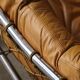 Fauteuil Amazonas avec repose-pieds en cuir cognac par Jean Gillon Brésil