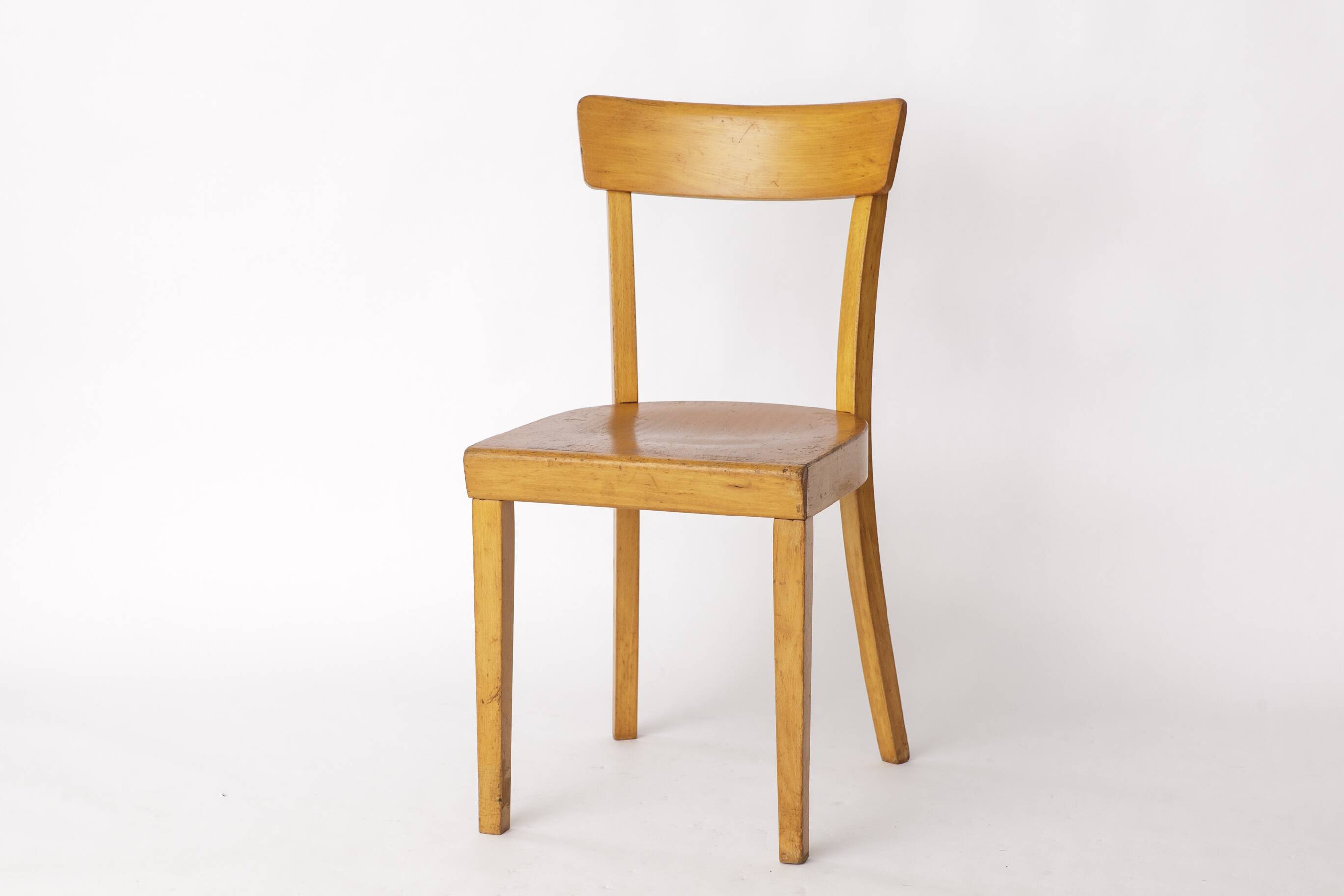 Pair of 1950s Frankfurt Dining Chairs, Germany – Refurbished Beechwood