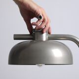 Travertine and chromed metal table lamp by Paolo Salvi, 1960s