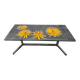 Vintage ceramic coffee table with chrome frame
