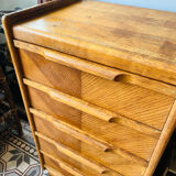 Small wooden chest of drawers from the 1950s.