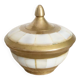 Vintage brass and mother-of-pearl box