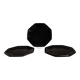 6 black Arcoroc "Octime" dinner plates (set 2)