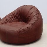 Pangolin leather sofa and armchair by Egg Designs