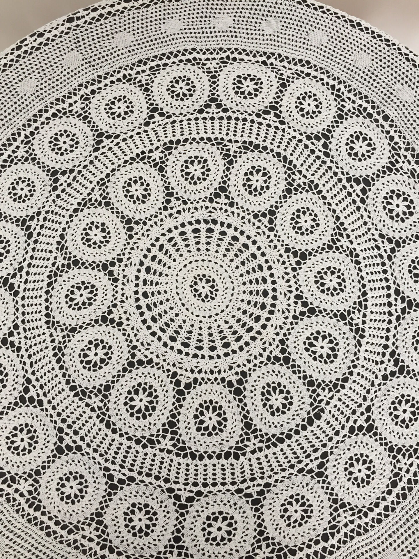Nappe crochet coton vintage ancienne