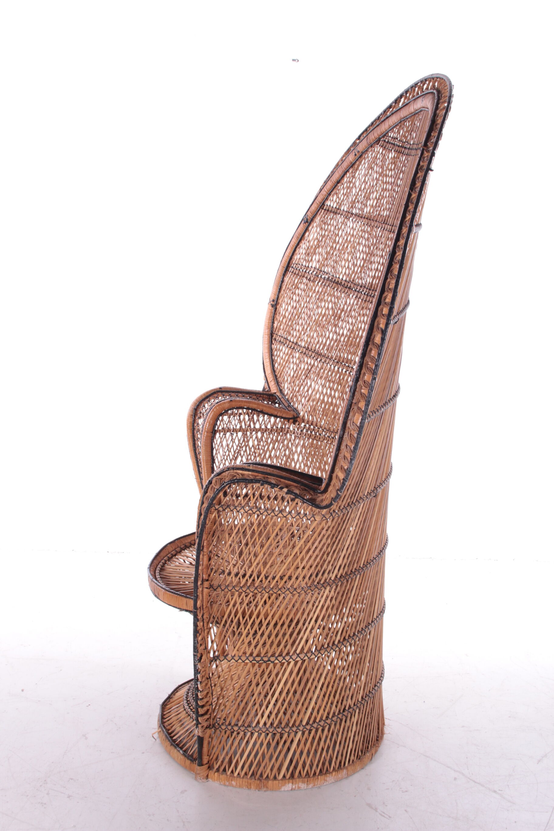 French King Sized Emmanuelle Peacock Chair, 1960s