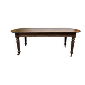 Table de ferme 19ème,  plateau en sapin et piétement en peuplier