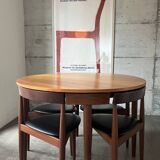 Mid-Century Teak Dining Table and Chairs by Hans Olsen for Frem Røjle, 1950s