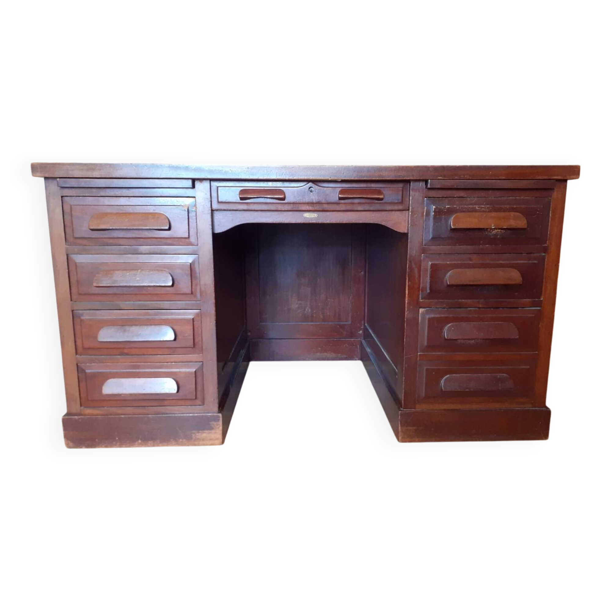 Solid wood minister's desk