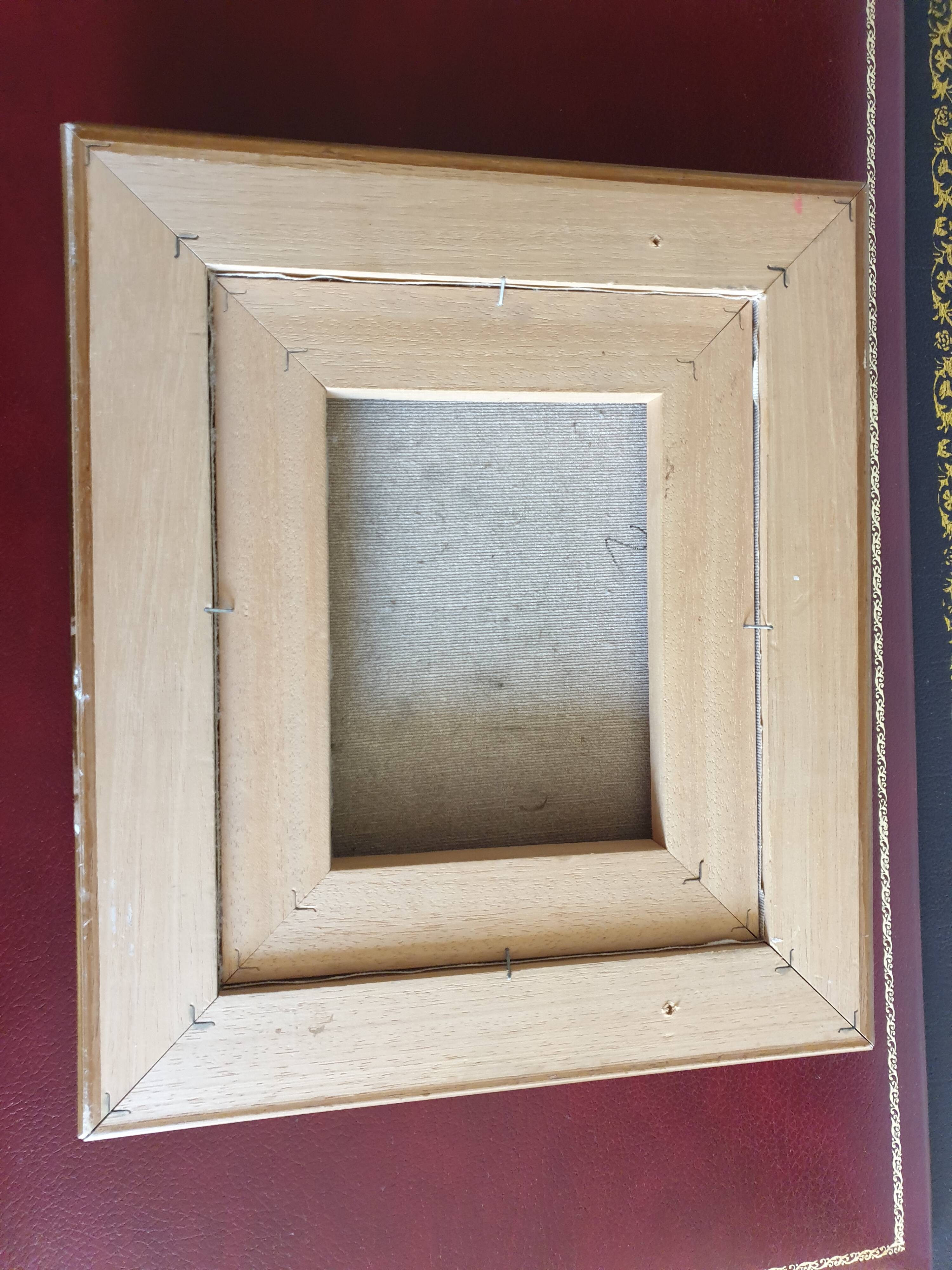 Set of two paintings with identical gold and silver frames