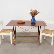 Table pliante en teck, design danois, années 1970, fabriquée au Danemark