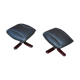 Swedish Leather Footstool, 1970s, Set of 2