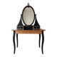 Coiffeuse avec miroir – Noir mat & or – LED – Très bon état