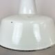 Industrial white enamel factory pendant lamp from zaos, 1960s