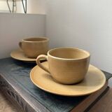 Set of 2 stoneware cups from France