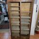 Antique double curtain oak cabinet