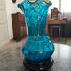 Vase en cristal bleu Georges Sand XIXeme siècle