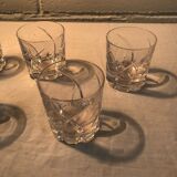 Set of 5 small crystal glasses Saint Louis