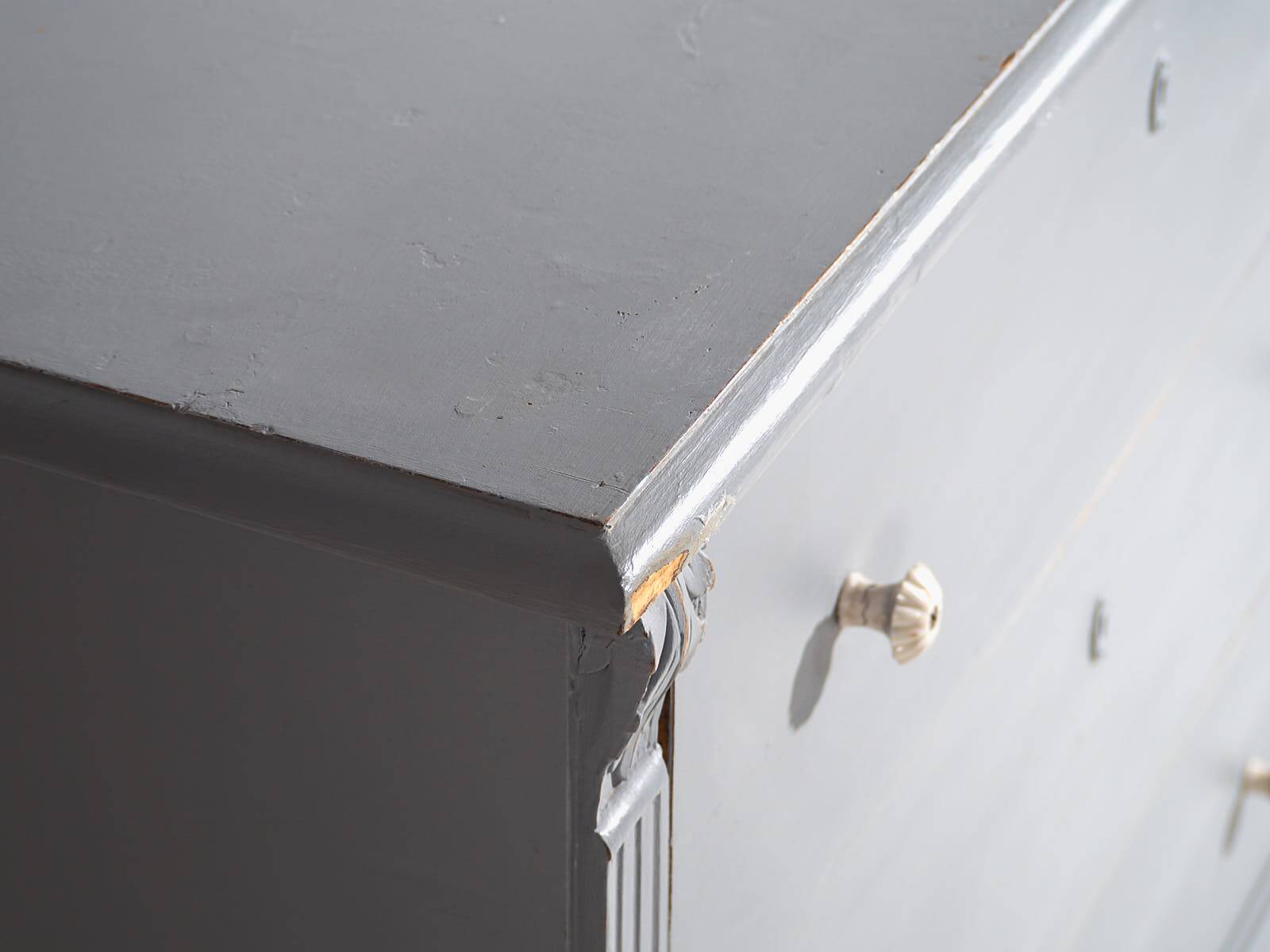 Antique grey chest of drawers (c.1920) #19