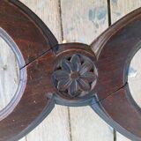 Louis XV style bench with cross-braced design