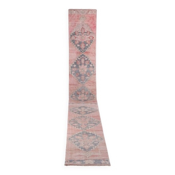 Tapis de couloir turc vintage 95x745 cm