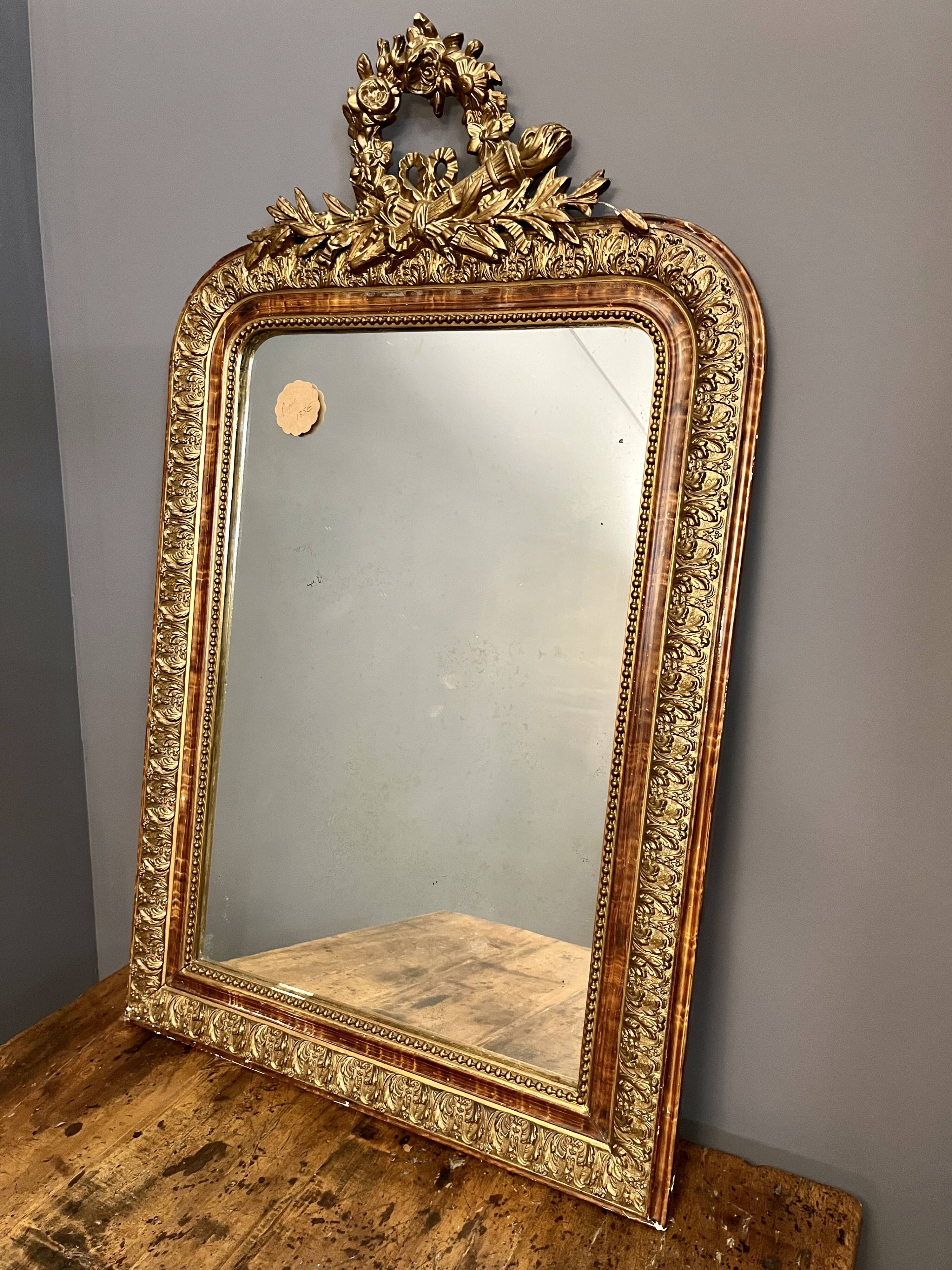 Miroir Empire au mercure, 106x66 cm