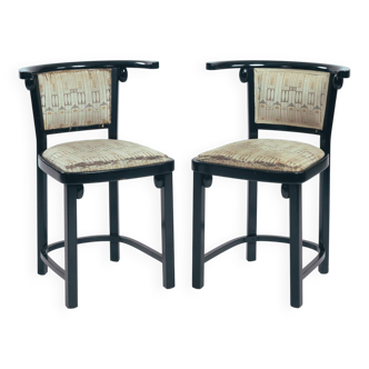 Chaises Josef Hoffmann Fledermaus par Thonet, Autriche set de 2
