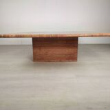 Travertine coffee table red design