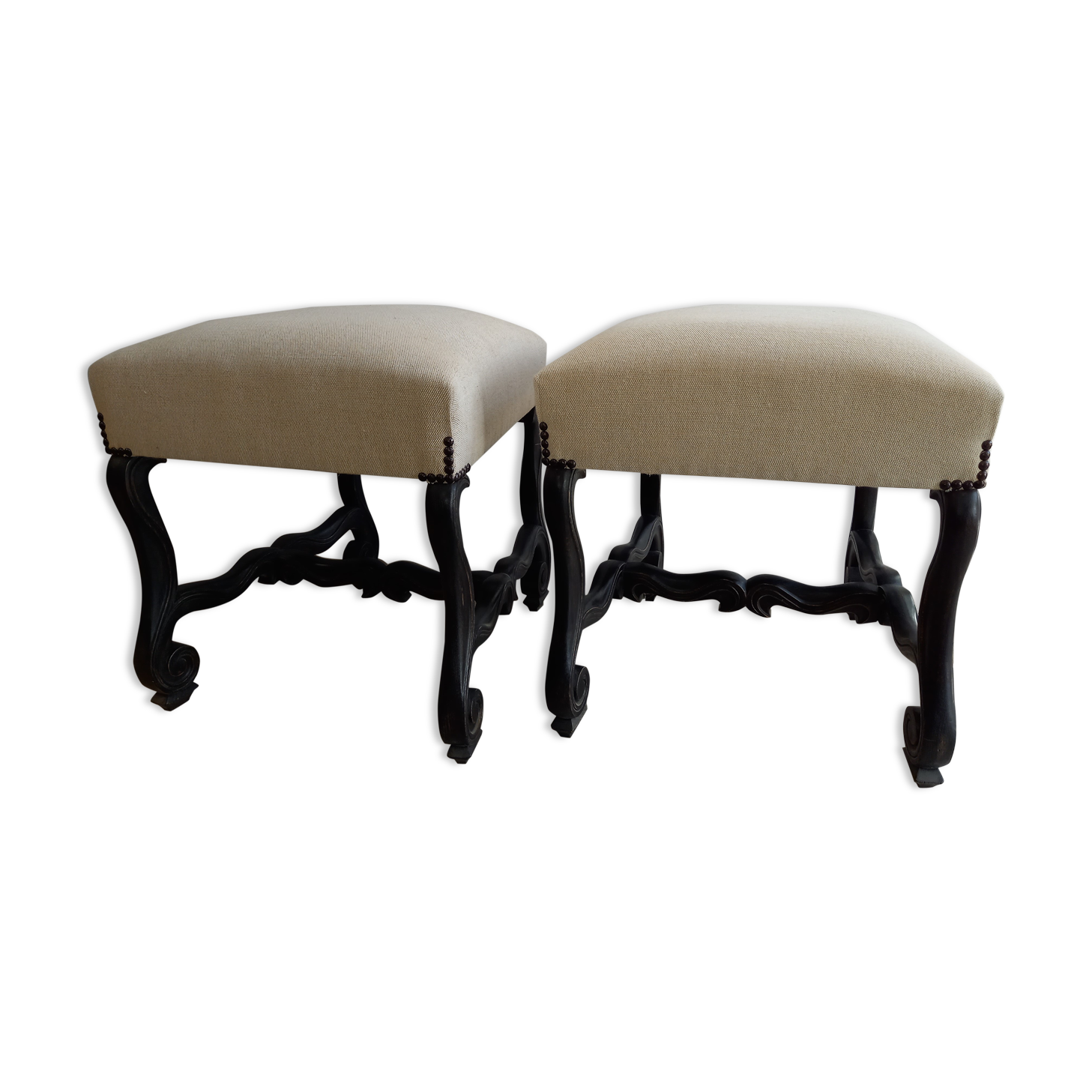 Set of 2 Louis XIII stools