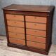 Napoleon III period mahogany notary's cabinet/filing cabinet