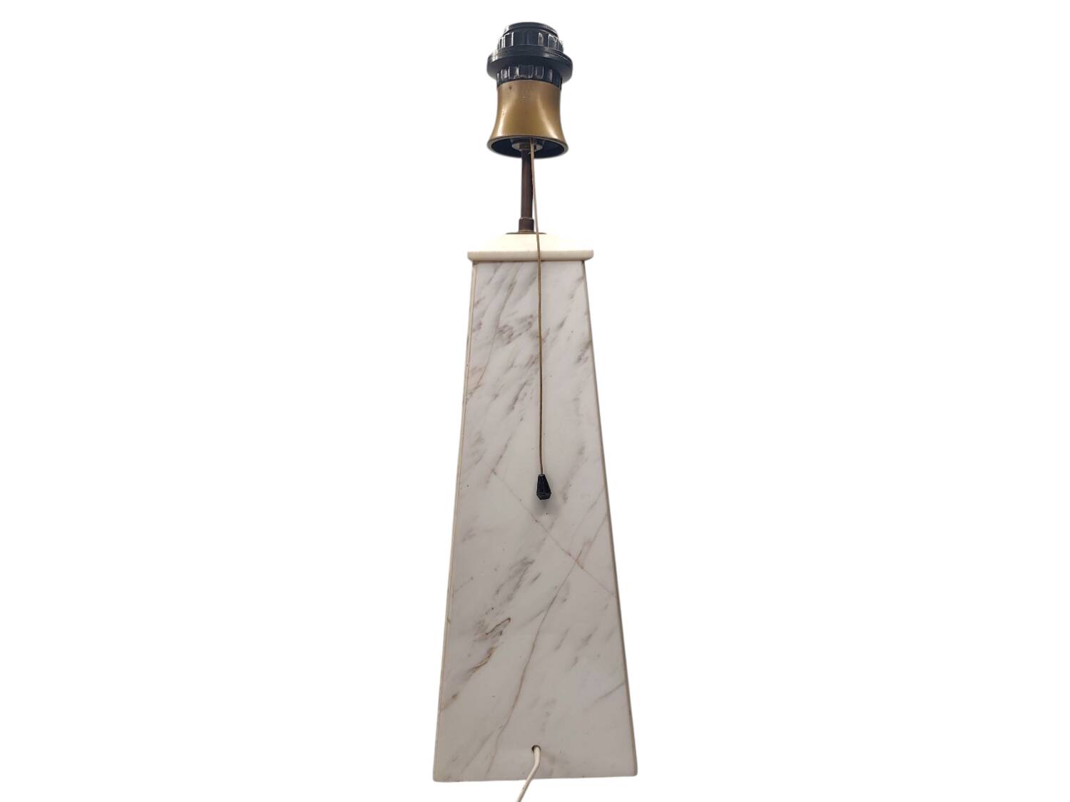 Mid-20th Century Marble Table Lamp – Elegant Tapered Design