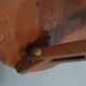 Height adjustable, round, oak coffee table 1960s