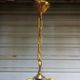 Antique cage chandelier in gilded bronze and crystal, 6 lights / working condition l gau