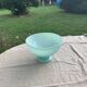 Mint green opaline globe for lamp or vintage kerosene lamp