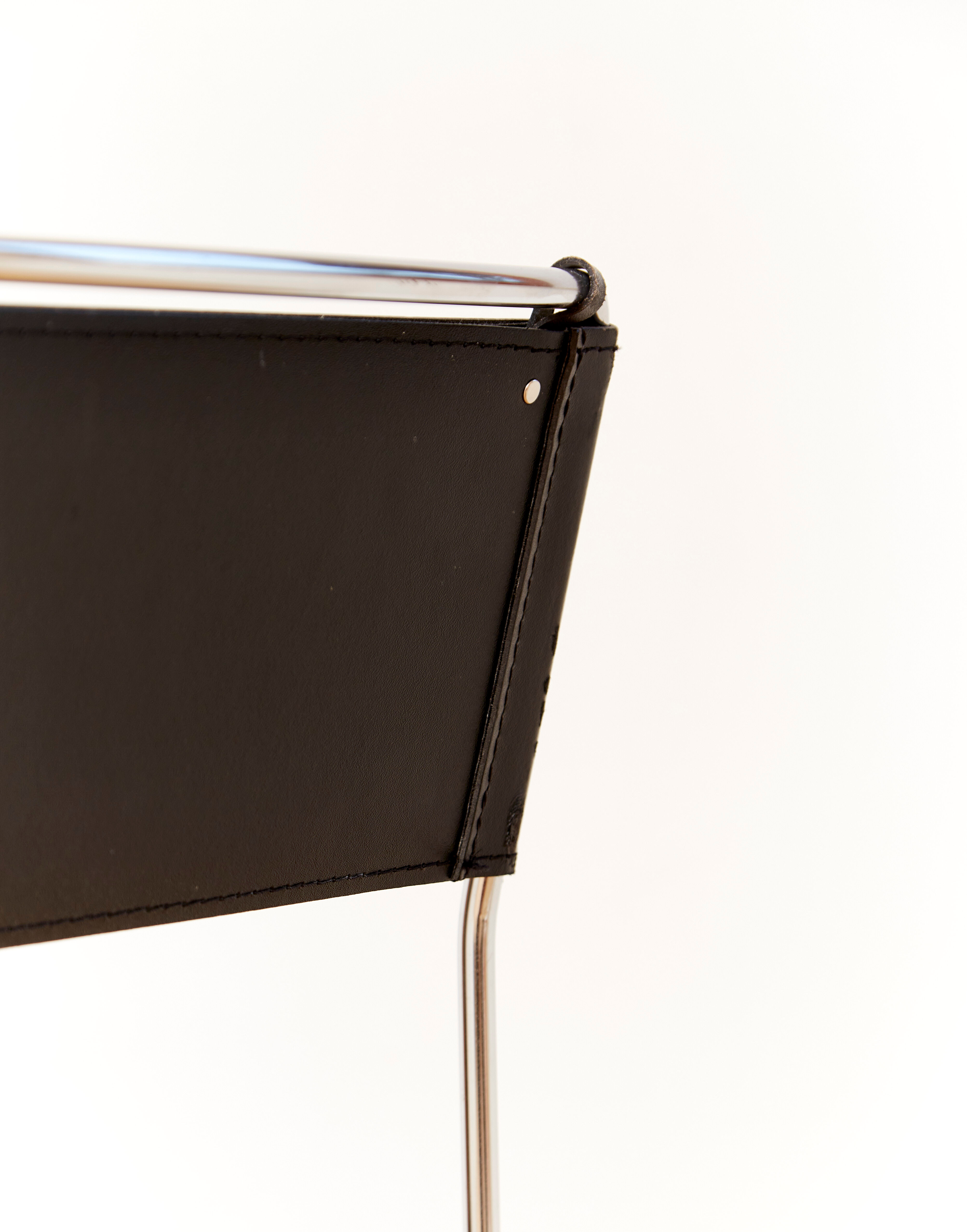 Leather dining chairs by Giandomenico Belotti  for Alias