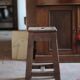 Vintage stool, solid oak stool, accent chair, decor