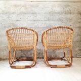 Living room - sofa, pair of armchairs - bamboo