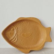 Vintage plate in majolica fish
