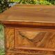Antique walnut and walnut burl chest of drawers.