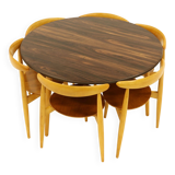 Heart dining set, designed by Hans Wegner for Fitz Hansen,  Denmark 1960s